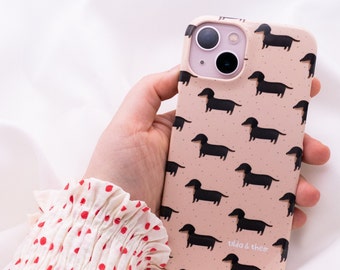 Dachshund Phone Case for iPhone Hard Case Cover - Funny Phone Case Dog - Dog Pattern Phone Case - Dachshund Gift for Girlfriend