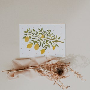 Postcard Lemon Branch A6 Card Italy Postcard Sicily Lemons Gift Wrapping Summer image 3