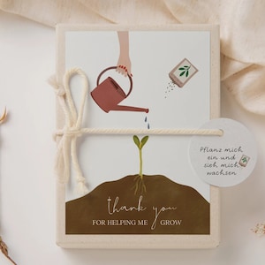 Coffret cadeau adieu éducateur - papier graine - merci éducateur - cadeau d'adieu personnalisé maternelle - cadeau garderie