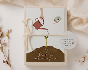 Gift box for kindergarten teacher farewell - seed paper - thank you teacher - personalized farewell gift kindergarten - daycare gift