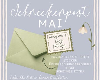 Schneckenpost von Tilda & Theo - Unser Snail Mail Club - Monatlicher Brief mit skandinavischen cozy Papierüberraschungen