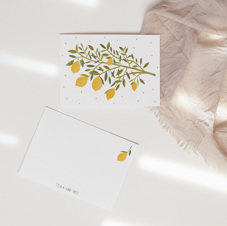 Postcard Lemon Branch A6 Card Italy Postcard Sicily Lemons Gift Wrapping Summer image 5