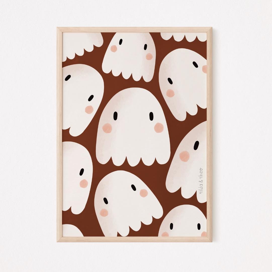 Geister Lesedeko Halloween - Süße Geister Deko Für Bücherregal & Wohnzimmer