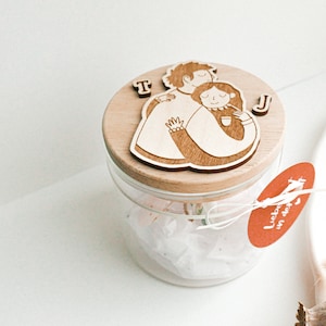 Storage Jar Wedding Gift Couple Personalized Gift Wedding Gift Anniversary Names Money Gift Packaging Jar Love image 6