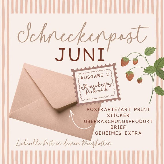 Schneckenpost von Tilda & Theo - Unser Snail Mail Club - Monatlicher Brief mit skandinavischen cozy Papierüberraschungen