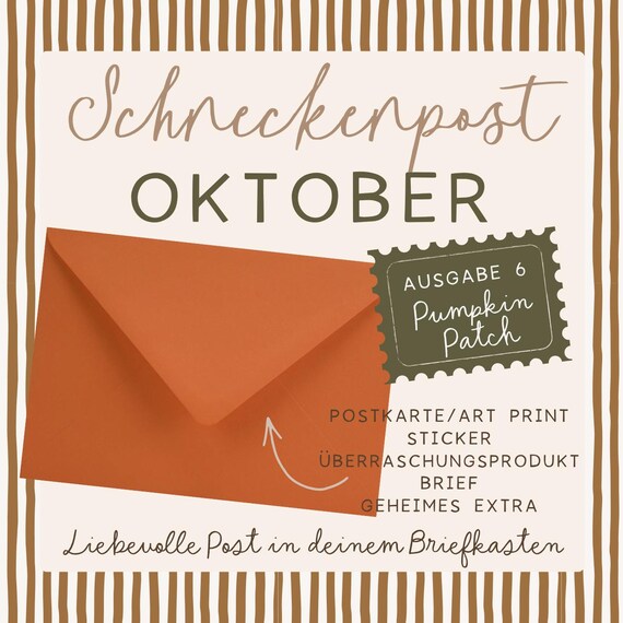 Schneckenpost von Tilda & Theo - Unser Snail Mail Club - Monatlicher Brief mit skandinavischen cozy Papierüberraschungen
