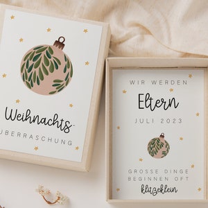Geschenkschachtel Baby Weihnachtsüberraschung - Wir werden Eltern - Schwangerschaft Ankündigung - Geschenkbox Oma & Opa - Schachtel