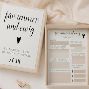 Zeitkapsel Hochzeit zum Ausfüllen minimal - Karten in A6 - kreative Alternative zum Gästebuch - Fragekarten zum Ausfüllen Hochzeit