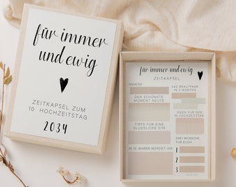 Time capsule wedding to fill out minimal - cards in A6 - creative alternative to the guest book - question cards to fill out wedding