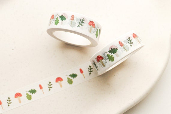 Washi Tape Wald Klebeband Pilze / Fliegenpilz - Forest Washi Tape - Masking Tape Bullet Journal
