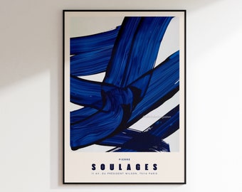 Soulages Poster | Soulages Exhibition Poster | Decorative Poster | Art Poster