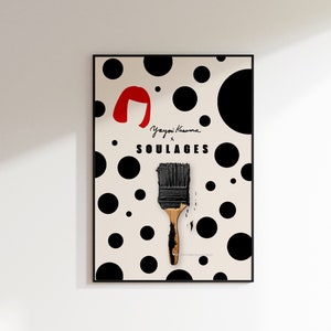 Yayoi Kusama x Soulages Poster | Poster Yayoi Kusama x Soulages | Dekorationsplakat | Plakatkunst | Ausstellungsplakat