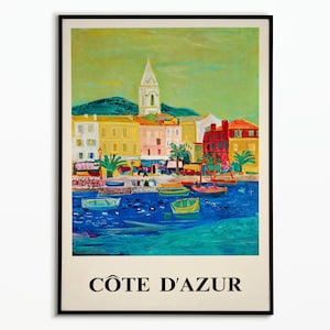 Poster der französischen Riviera | Poster der französischen Riviera | Dekoposter | Reiseplakat