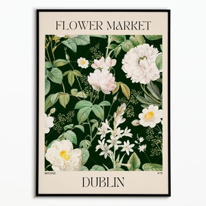 Flower market poster, Floral poster, Wall decoration, Gift idea, Poster to personalize