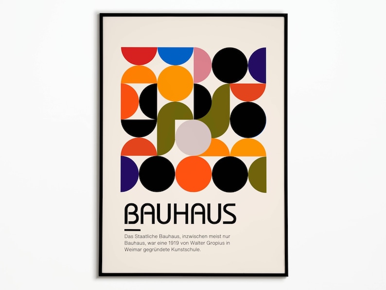 Bauhaus 1919 Bauhaus poster 1919 Poster Bauhaus 1919 decoration poster Poster Art image 1