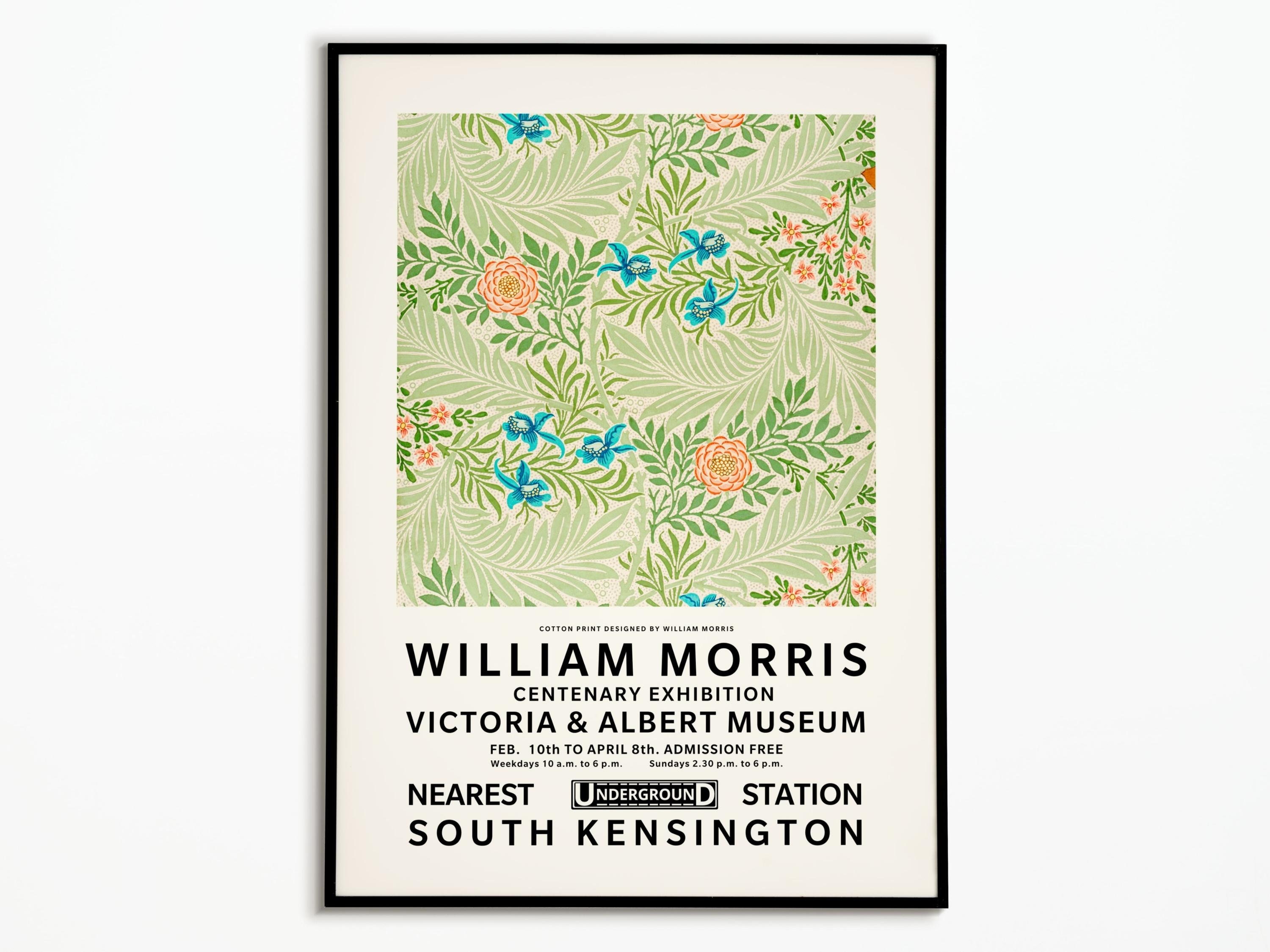 Affiche William Morris Exhibition | Affiche Art |Exhibition Poster Morris