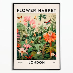 Poster Flower Market London | Poster Flower Market London | Wall decoration | Gift idea