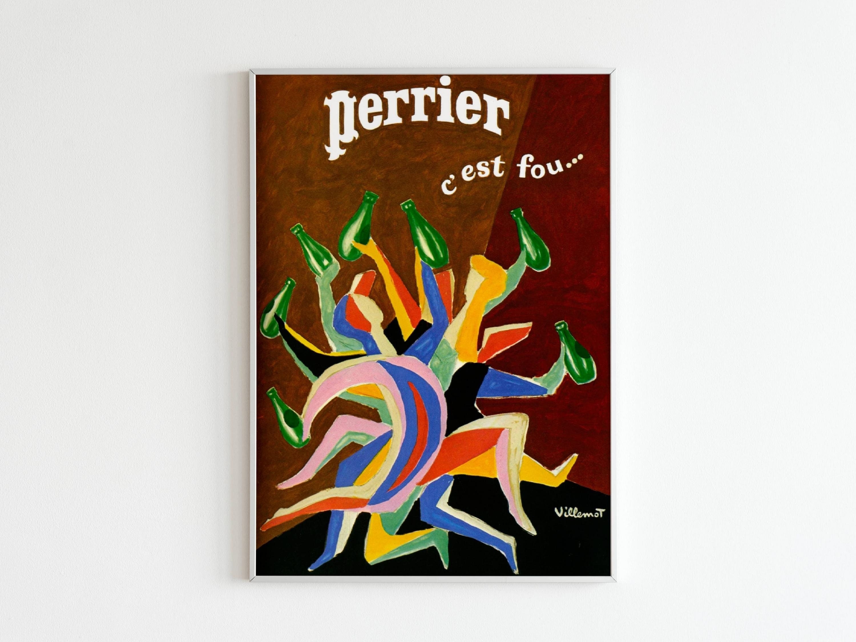 Affiche Vintage Retro Boisson Eau Perrier | Poster Drink Perrier