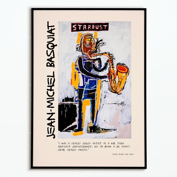 Affiche Jean Michel Basquiat | Poster Basquiat | Affiche décoration | Affiche Art