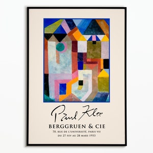 Póster Paul Klee 1953 | Cartel de la exposición Paul Klee | Decoración de carteles | Cartel de arte
