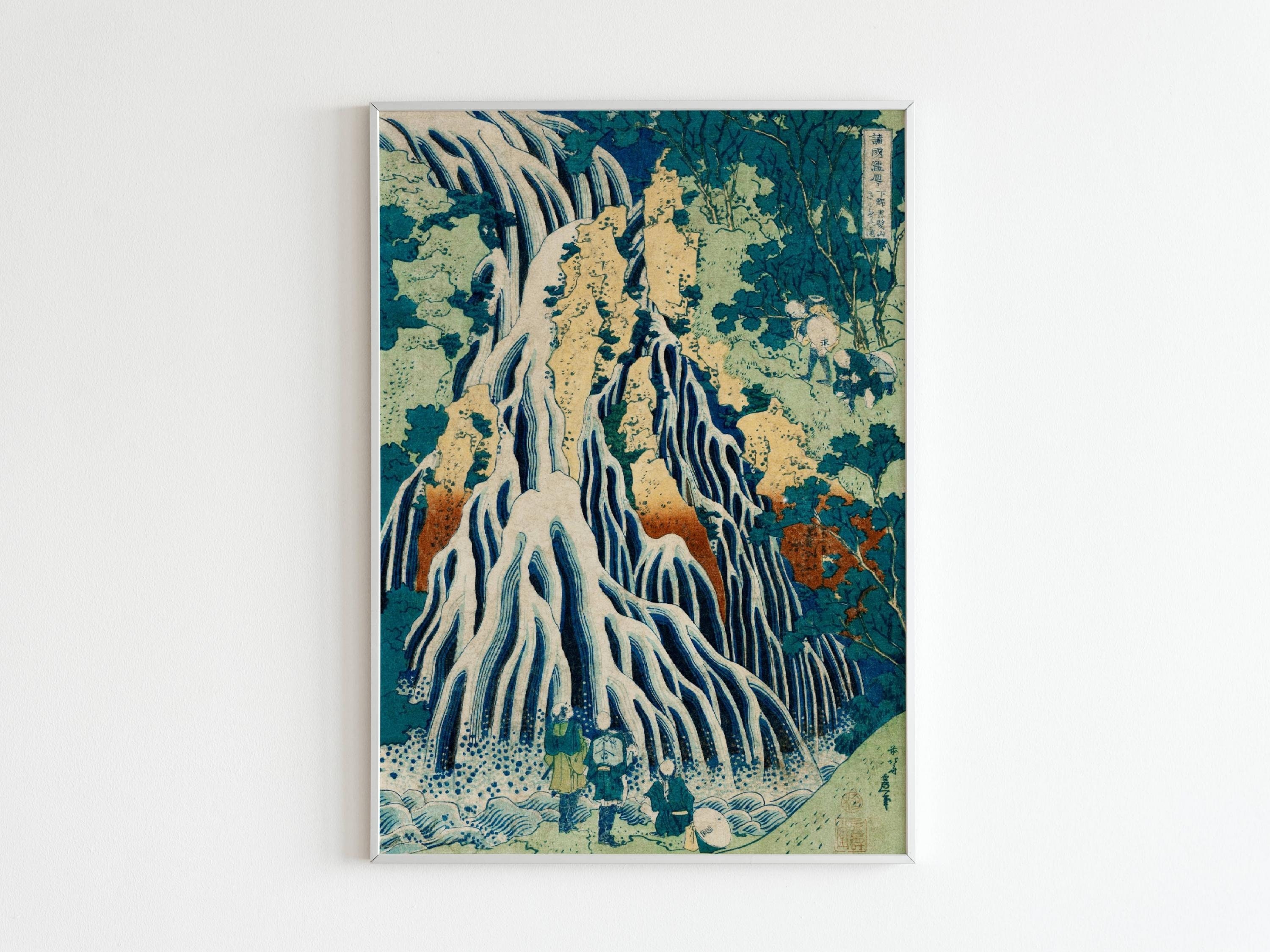 Affiche Shimotsuke Kurokami-Yama Kurifuri No Taki de Katsushika Hokusai | 1760-1849 Une Illustration