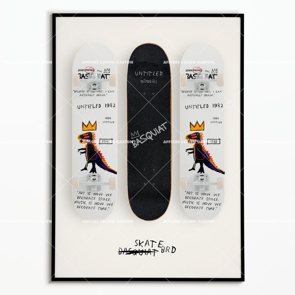 Basquiat-skateboardposter | Basquiat-skateboardposter | Decoratieposter | Posterkunst