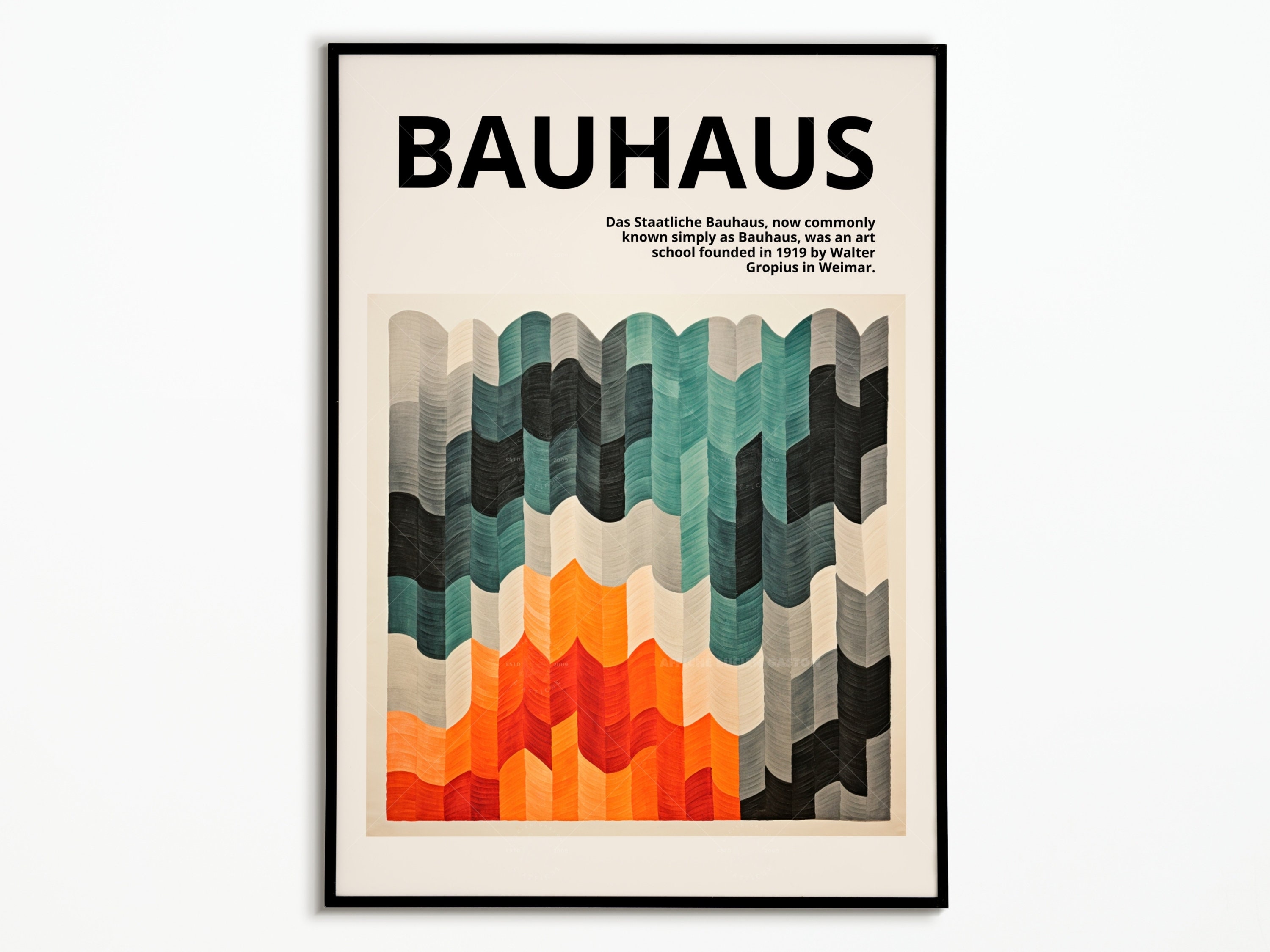 Bauhaus Design Poster | Vintage Bauhaus Poster | Bauhaus Decorative ...