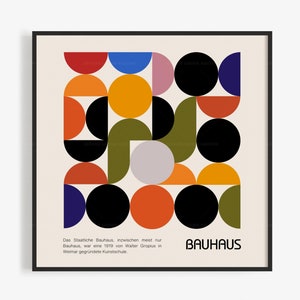 Bauhaus 1919 | Cartel de la Bauhaus 1919 | Cartel de la Bauhaus 1919 | cartel de decoración | Cartel de arte | formato cuadrado