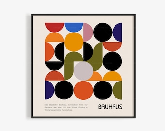 Bauhaus 1919 | Bauhaus Poster 1919 | Bauhaus Poster 1919 | Decorative Poster | Art Poster | Square Format