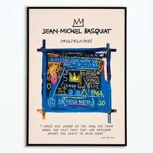 Poster Jean Michel Basquiat 1982 | Post Basquiat | Decoration poster | Poster Art
