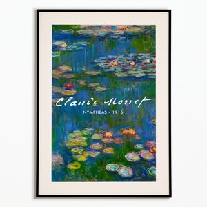 Claude Monet Poster - Painting Poster - Claude Monet Water Lilies Poster - Wall Decoration - Art Poster