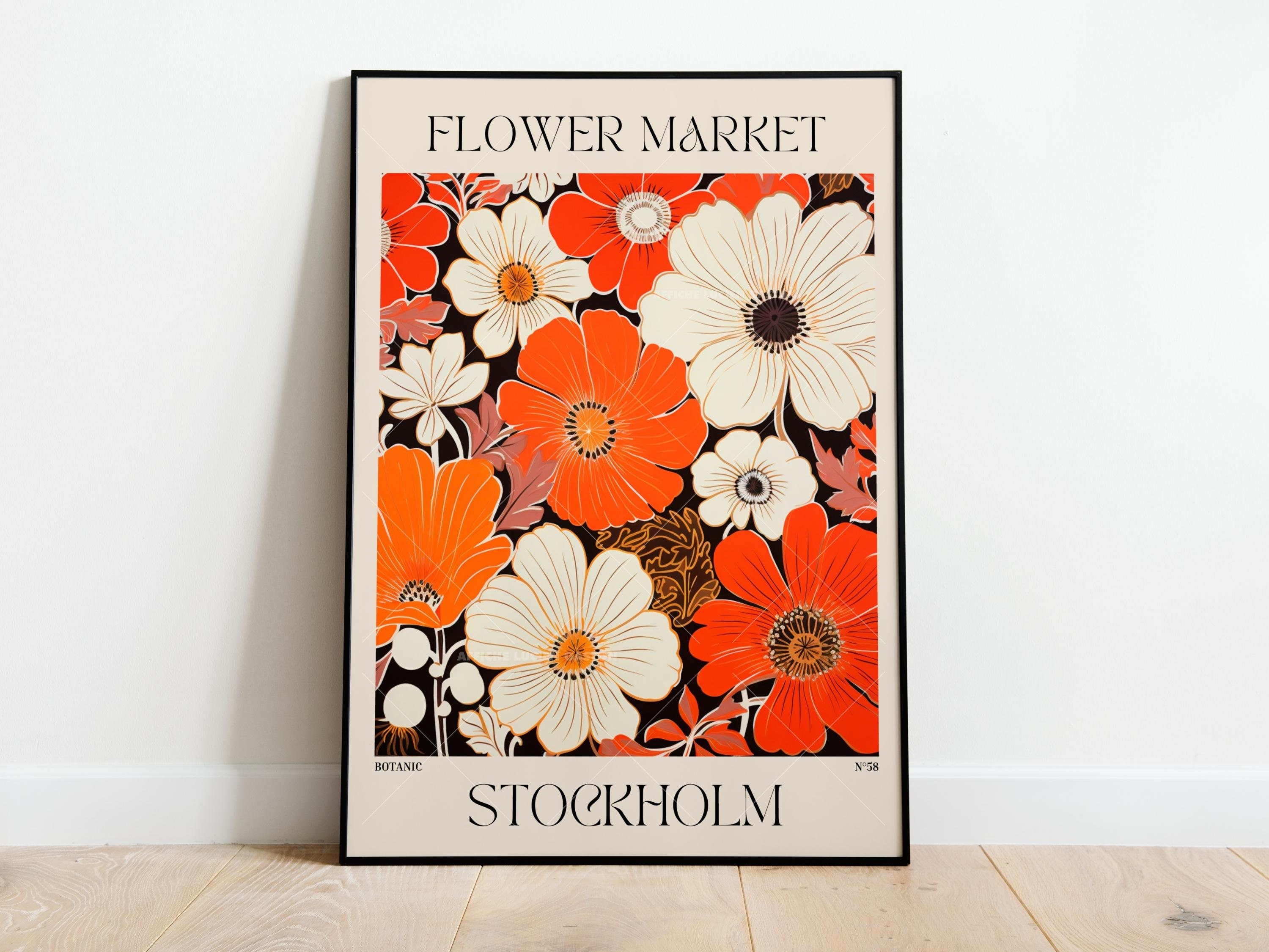 Flower Market Stockholm Poster (21x29.7 cm (A4))