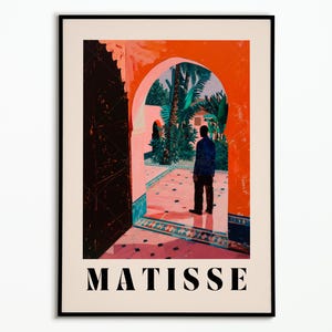 Poster Matisse Patio Rouge I Giardino con arco rosso Poster Arte moderna | Manifesto decorativo | Manifesto artistico