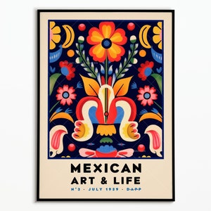 Mexican Art Poster | Mexican Art and Life Poster 1939 | Decorative Poster | Art Poster