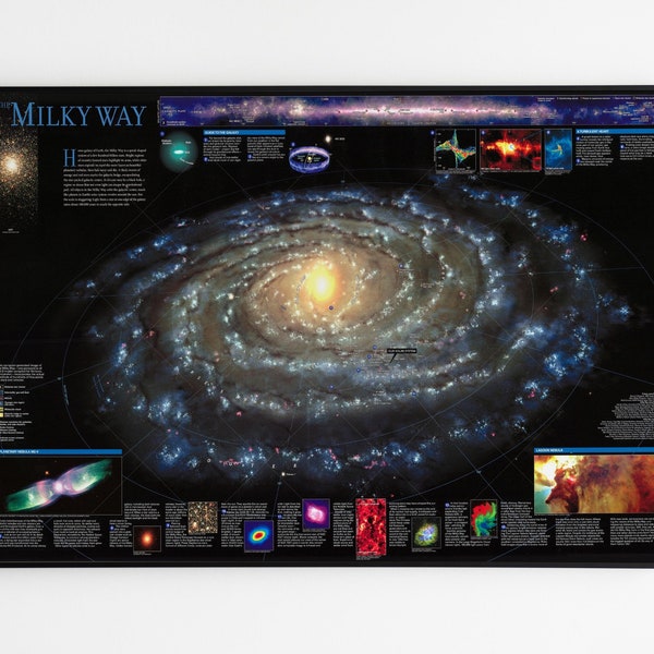 Affiche Voie Lactée, Poster d'Astronomie, Affiche de Galaxie | Milky Way Poster | Affiche Décoration | Affiche Art