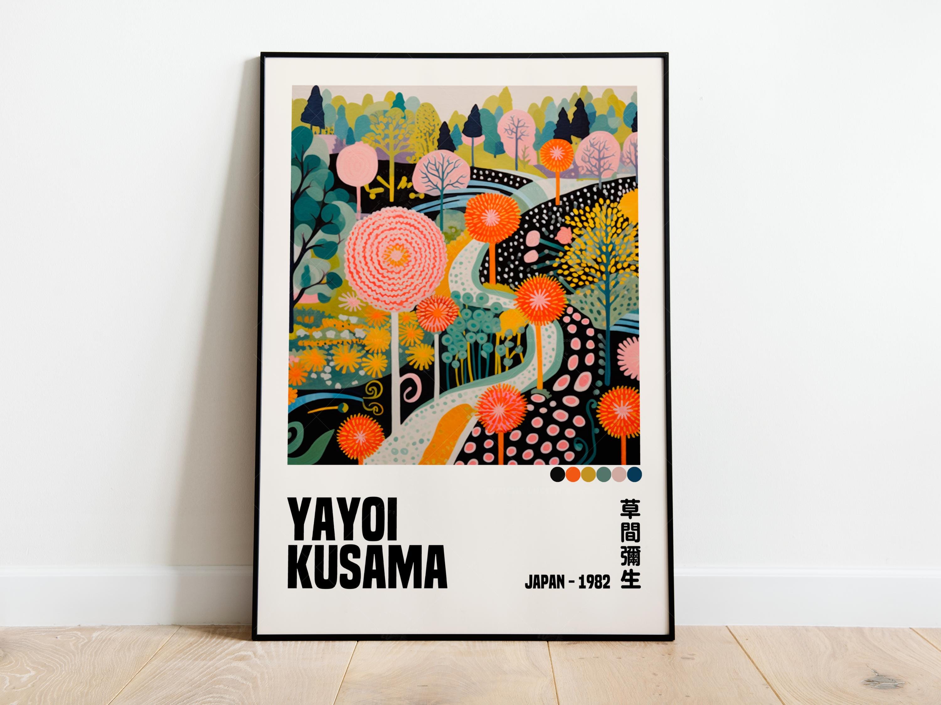 貴重 ポスター　AMIAYA Yayoi Kusama Poster - Yayoi Kusama Poster - Decorative Poster