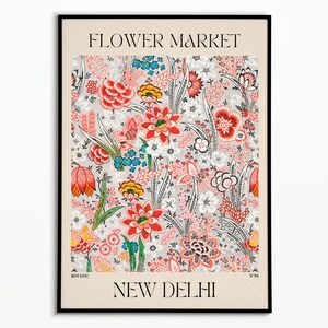 Poster Flower Market New Delhi | Poster Flower Market New Delhi | Wall decoration | Gift idea