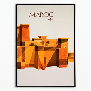 Vintage Air Maroc Travel Poster | Morocco Travel Poster | Wall Decoration | wall art