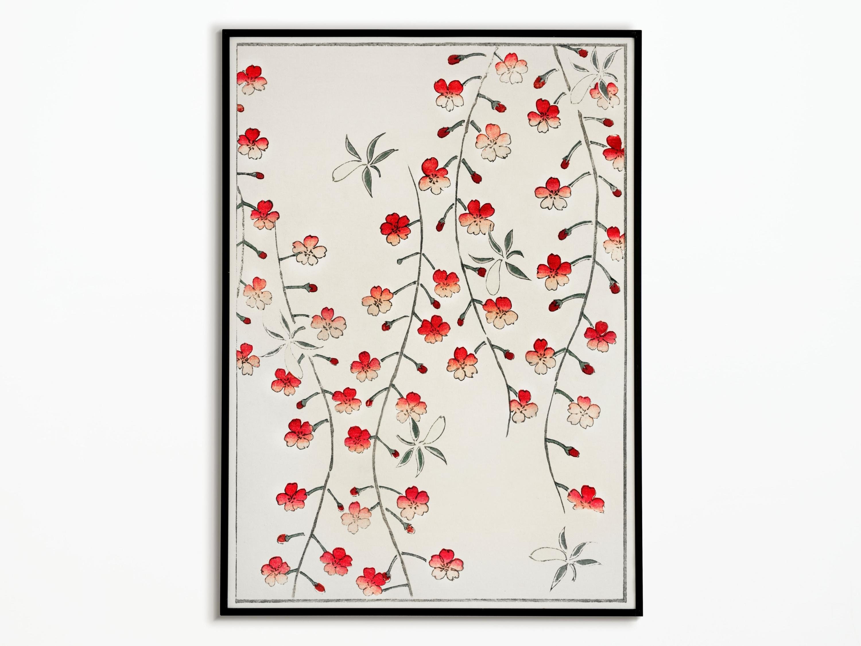 Affiche Estampe Japonaise Bijutsu Sekai | 1893-1896 | Affiche Cherry Blossom Watanabe Seitei Idée Ca