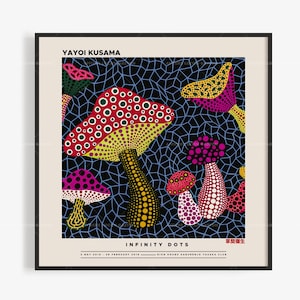 Yayoi Kusama-Poster | Yayoi Kusama-Poster | Dekoratives Poster | Kunstposter | quadratisches Format