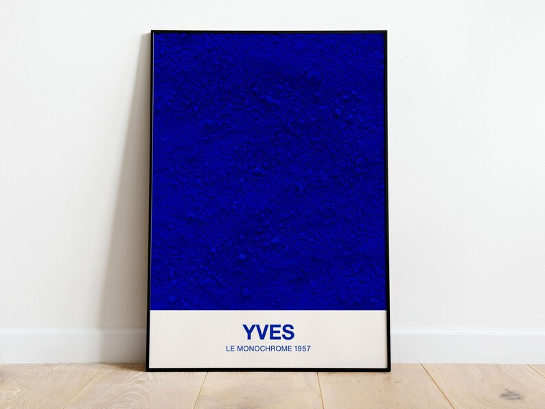 Poster Yves Klein 1957 Monochrome Blue Poster Decoration Etsy