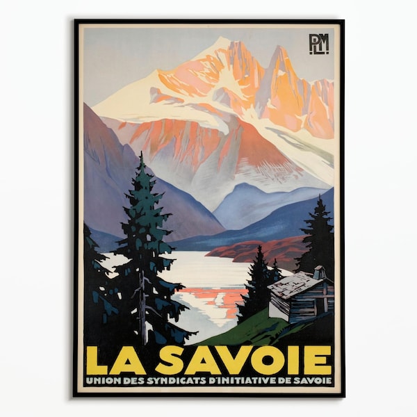 Vintage Savoie | poster Winter Sport Poster Mount | Travel Poster Savoie | Decoration Poster