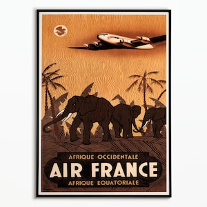 Air France Africa poster | Travel poster Air France Africa | Decoration poster | Poster Art