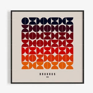 Bauhaus 1919 | Bauhaus-Plakat 1919 | Bauhaus-Plakat 1919 | Dekoposter | Kunstposter | Quadratisches Format