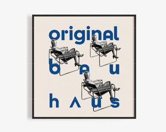 Bauhaus Poster, Minimal Bauhaus Wall Art, Modern Bauhaus Poster, Mid Century Retro Poster