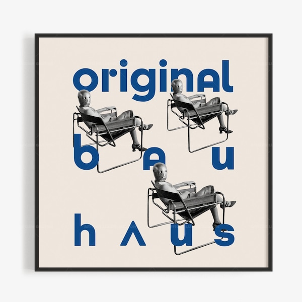 Affiche Bauhaus, Art mural Bauhaus minimal, affiche Bauhaus moderne, affiche rétro du milieu du siècle