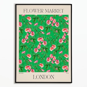 Flower market poster | Floral Poster | Wall decoration | Gift Idea | poster to personalize