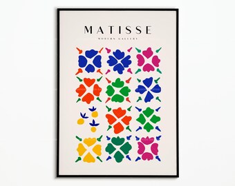 Affiche Henri Matisse | Poster Matisse Fleurs Colorée | Peinture Art Moderne Matisse | Décoration murale | Idée cadeau