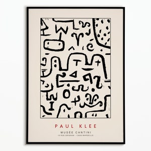 Vintage Paul Klee Poster | Exhibition Poster Paul Klee 1955 | Poster Decoration | Poster Art