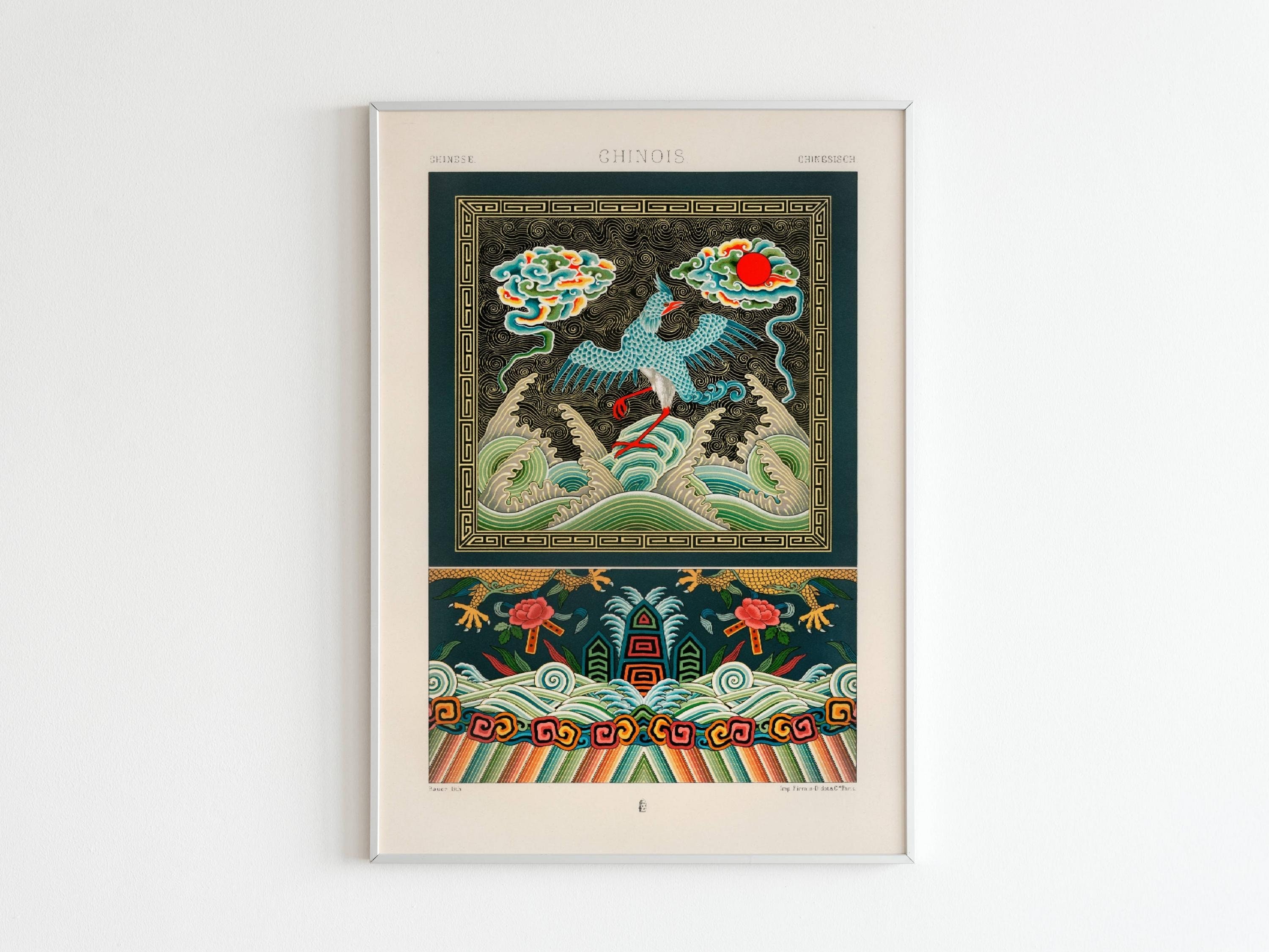 Affiche Vintage Chinoise de L'ornement Polychrome | 1888